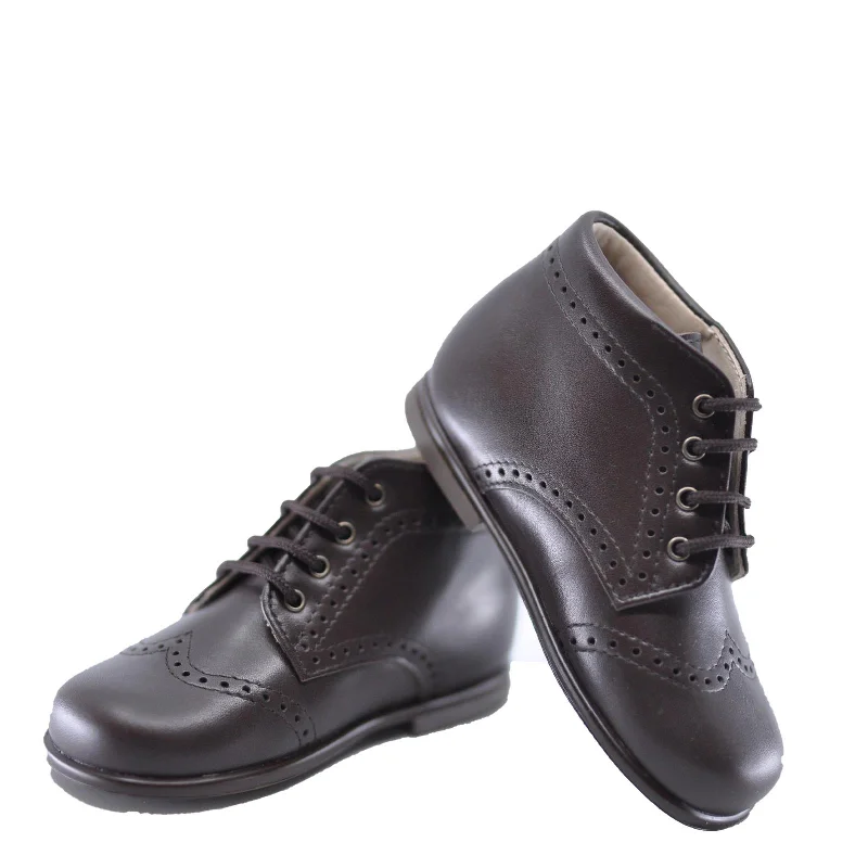 Beberlis Mocha Wingtip Baby Bootie