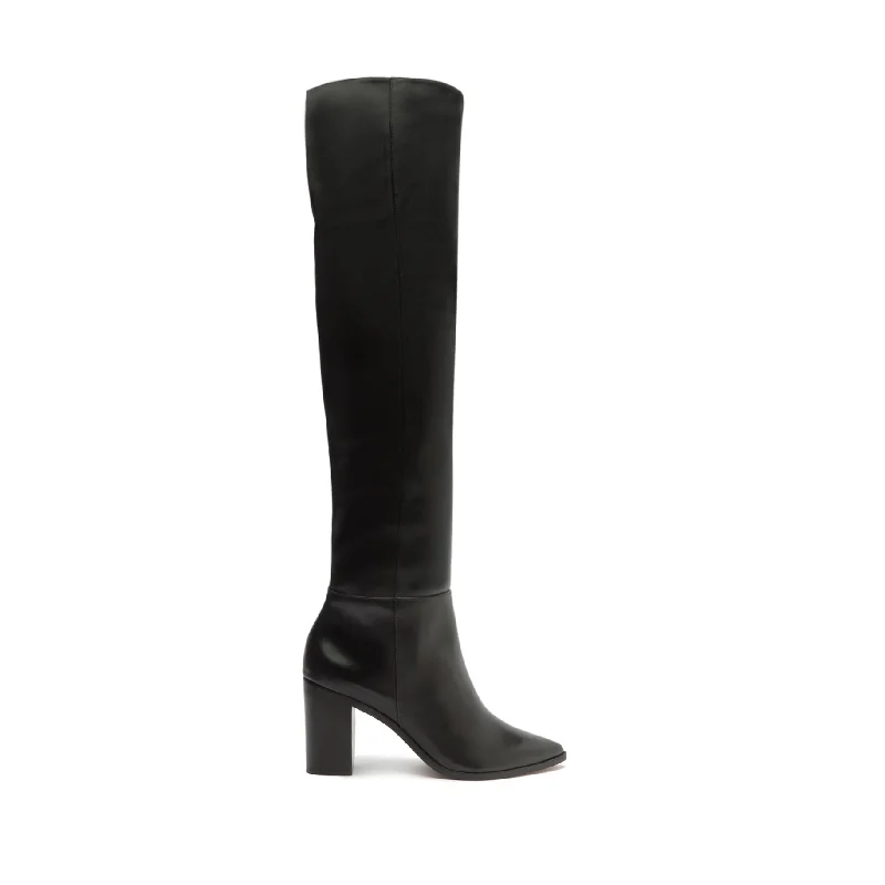 Mikki Block Over the Knee Leather Boot