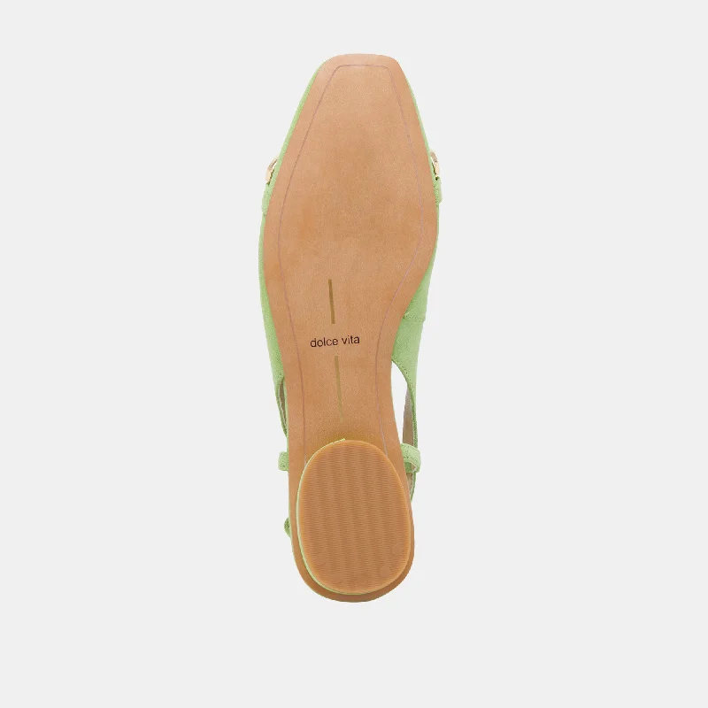 RAMANO FLATS LIME SUEDE