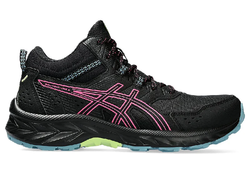 Women's Asics Gel-Venture 9 Mt, Black/Hot Pink, 7 B Medium