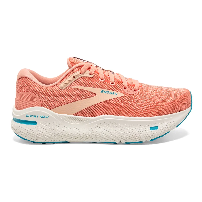 Women's Brooks Ghost Max, Papaya/Apricot/Blue, 11 B Medium