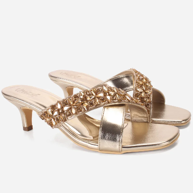 Women's ""EMMET"" Embellished Slip-on Wedding Party Sandals