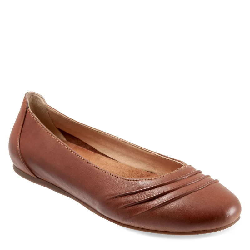 Womens Soft Walk, Safi Flat Cognac Flats