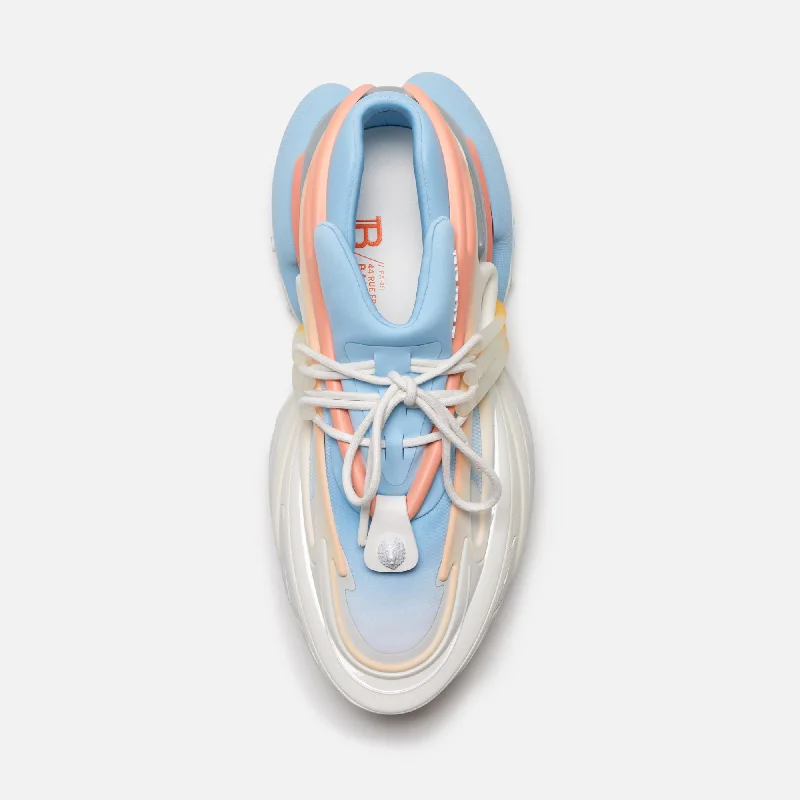 Balmain Unicorn - Neoprene / Calfskin Blanc / Bleu Clair / Rose