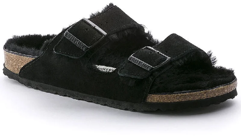 Arizona Shearling Suede Leather Sandals - Unisex|-|Sandales Arizona Shearling Suède - Unisexe