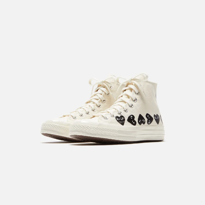 Comme Des Garçons Play x Converse Multi Heart High Top - Beige / Black