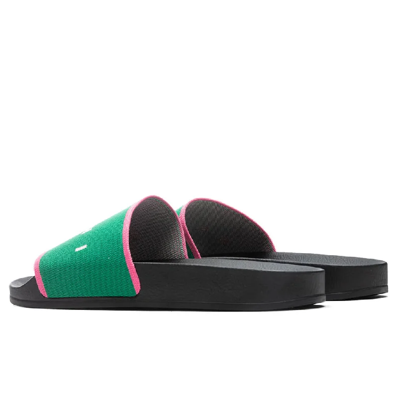 Rubber Slide - Garden Green/Fuchsia/Silk White