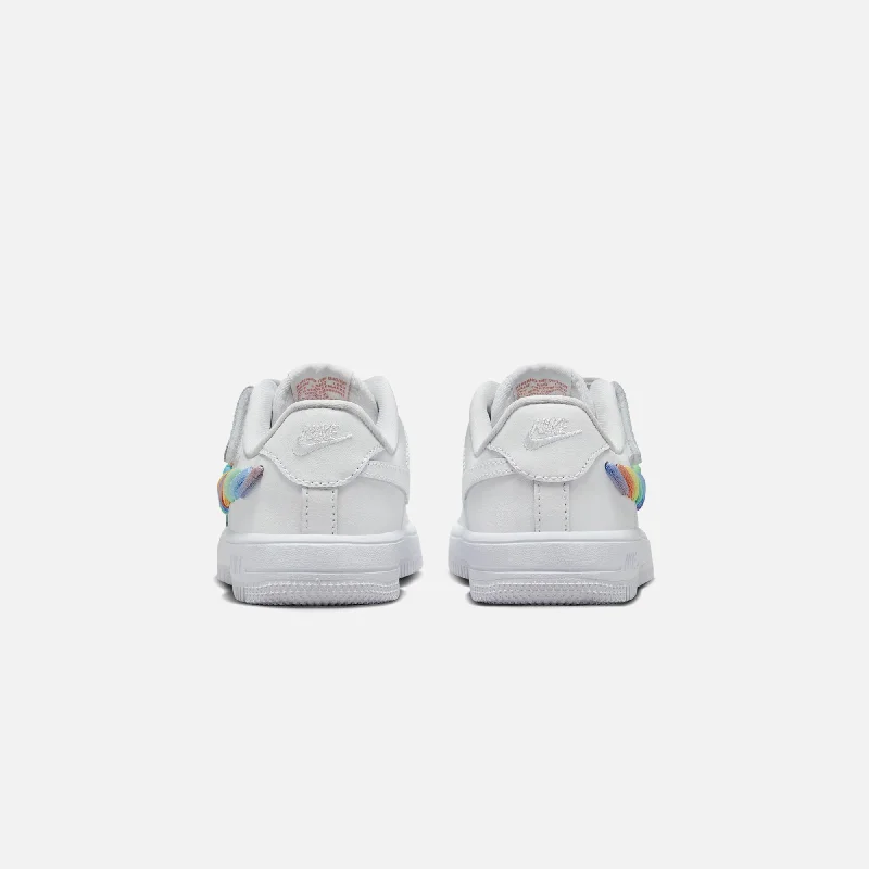 Nike PS Force 1 Low LV8 Easyon - White / Multi-Colour / Terra Blush / Vapour Green