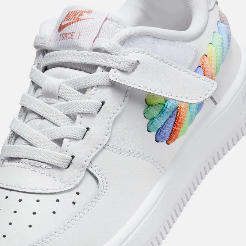 Nike PS Force 1 Low LV8 Easyon - White / Multi-Colour / Terra Blush / Vapour Green