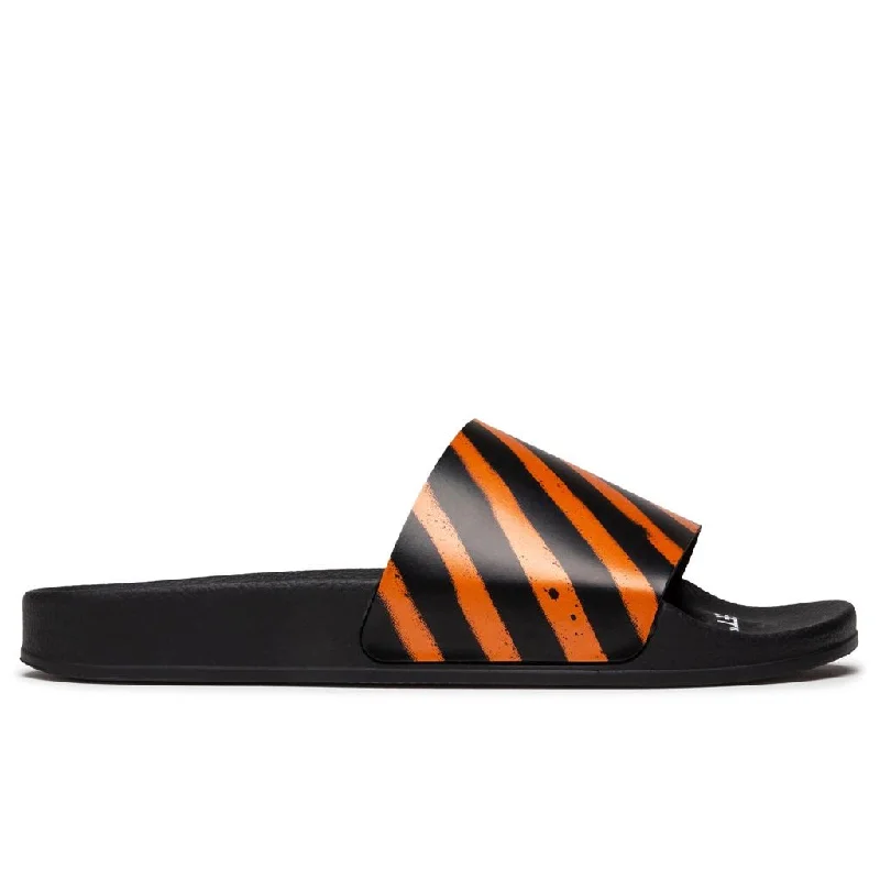 Spray Stripes Slider - Black/Orange